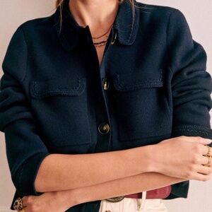 Betty Cardigan Navy Crochet